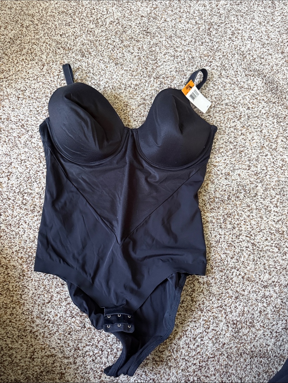 Maidenform Black Strapless Shapewear Bodysuit 38DD